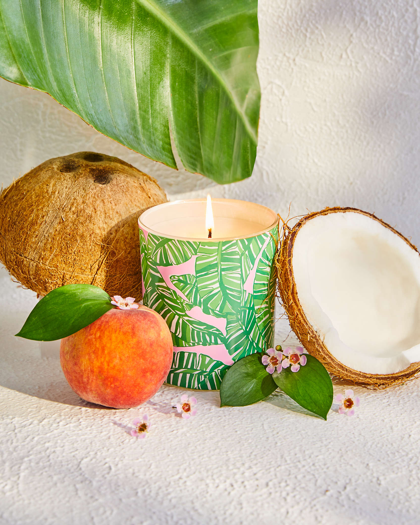 Shop Lilly Pulitzer Printed Candle In Conch Shell Pink Lets Go Bananas