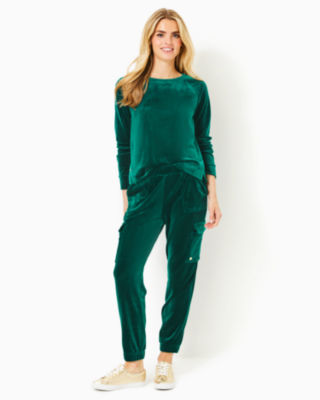 Ciana Top & Eva Pant Velour Set - Lilly Pulitzer