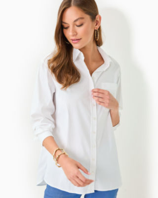 The Relaxed Lilly Shirt, Resort White, large - Lilly Pulitzer