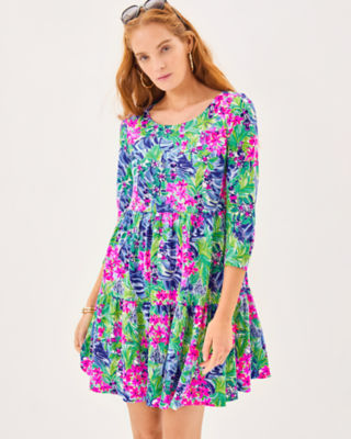 Geanna 3/4 Sleeve Dress, , large  - Lilly Pulitzer