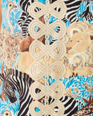 Edita Shift Dress, Breezy Aqua Lillys Zoo Engineered Woven Shift, large image 6