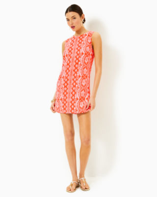 Edita Shift Dress, Flamingo Feather Harbour View
                                Engineered Dress, large image 3 - Lilly Pulitzer