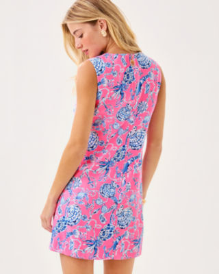 Edita Shift Dress, Rousseau Pink Barefoot Beachcombers Engineered Dress, large image 2