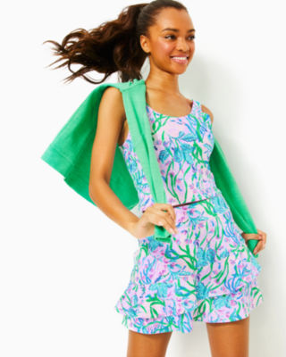 UPF 50+ Luxletic Ari Reversible Active Tank, Multi Seacret Escape, large image 1 - Lilly Pulitzer