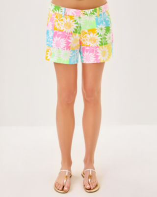 5" Callahan Stretch Short, Multi Via Sunny Sunflowers, large image 2