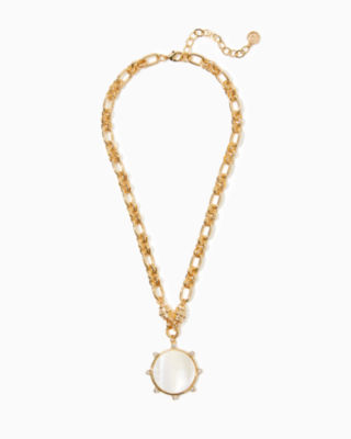 A Lil Nauti Necklace, Gold Metallic, large - Lilly Pulitzer