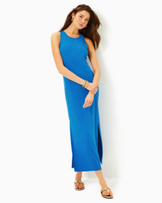 Ulla Maxi Dress, Morelle Blue, large - Lilly Pulitzer