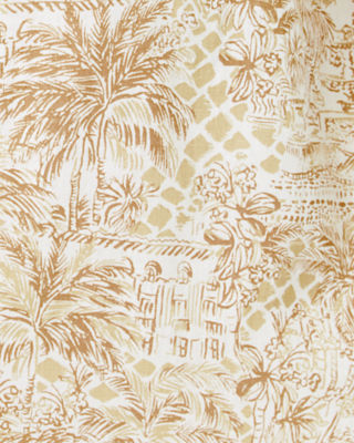 Lilly Pulitzer Jorgian Linen Midi Dress In Sand Bar Palm Beach Paradise