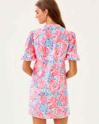 Mialeigh Linen Dress, Resort White Lil Sun Sea Sand, large image 1