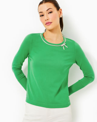 Morgen Sweater, Green Grove, large - Lilly Pulitzer