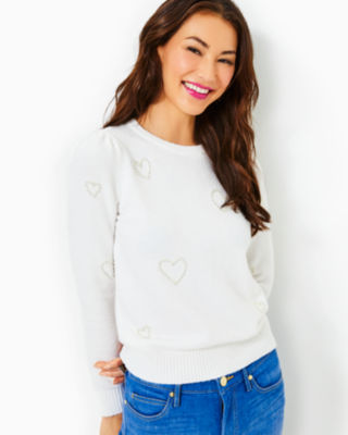 Mandia Sweater, Resort White Party Hearts, large image 1