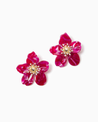 Oversized Orchid Earrings, Mystique Pink, large - Lilly Pulitzer