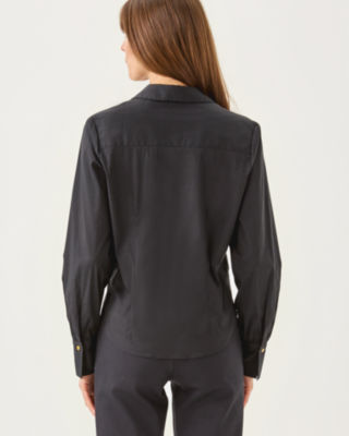 The Tie Lilly Shirt, Noir, large image 1