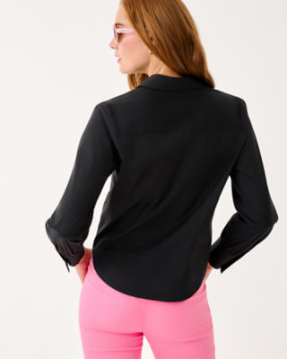 The Tie Lilly Shirt, Noir, large image 1