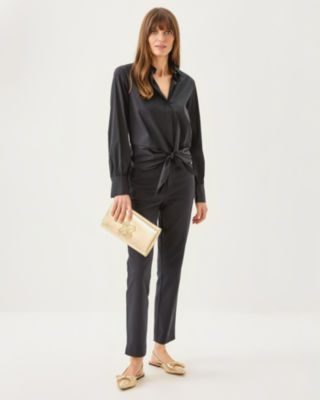 The Tie Lilly Shirt, Noir, large image 5