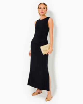 Bryson Sleeveless Maxi Dress, Noir, large - Lilly Pulitzer