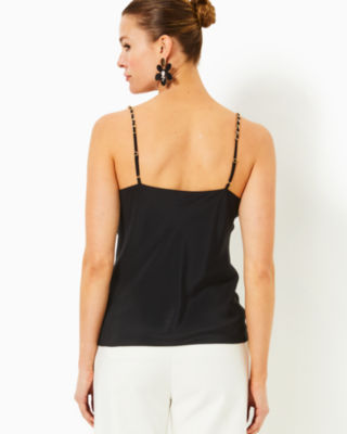 Axler Bias Silk Cami, Noir, large image 1