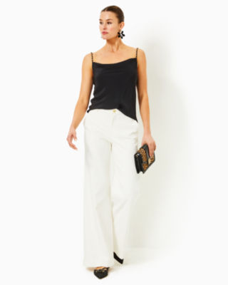 Axler Bias Silk Cami, Noir, large image 2