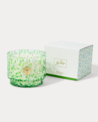 Speckled Glass Candle, Speckled Peninsula Green, large image 2
