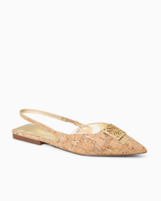 Brit Slingback Shoe, Natural, large - Lilly Pulitzer