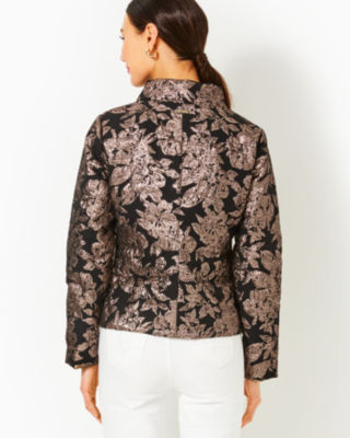 Emelyn Brocade Jacket, Noir Moonlight Dance Brocade, large image 1