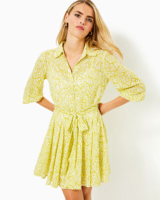 Melony Shirtdress, Jardin Green Zee Bebe, large - Lilly Pulitzer