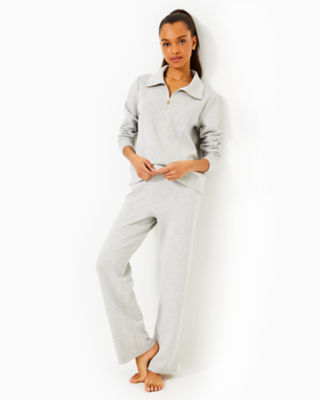Lilly Pulitzer Upf 50+ 30.5" Alwyn High Rise Pant In Heathered Pebble Beach