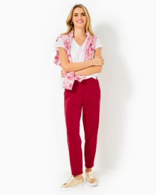 UPF 50+ 27" Riley Pant, Malbec Red, large - Lilly Pulitzer