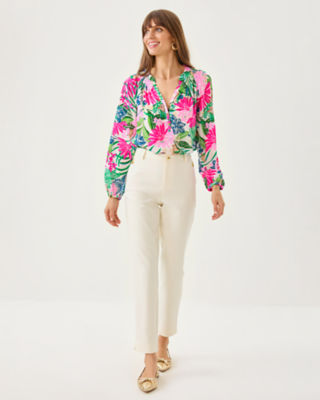 29" Ana High Rise Pant, Coconut, large - Lilly Pulitzer