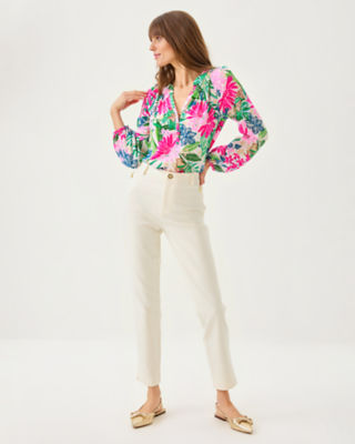 Lilly Pulitzer Ana High Rise Pant In Coconut In Coconut
