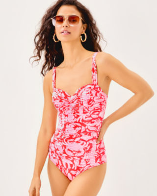 Solaria One-Piece Swimsuit, Cane Coral Crab Collab, large