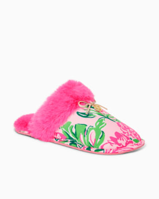 Harte Bow Slipper, Conch Shell Pink Koala La La, large - Lilly Pulitzer