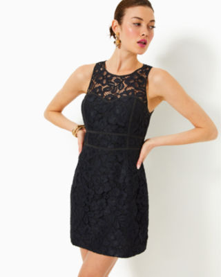 Lilly pulitzer black lace dress hotsell