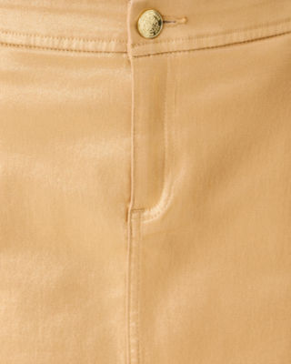 Colette Shimmer Mini Skirt, Gold Metallic, large image 5