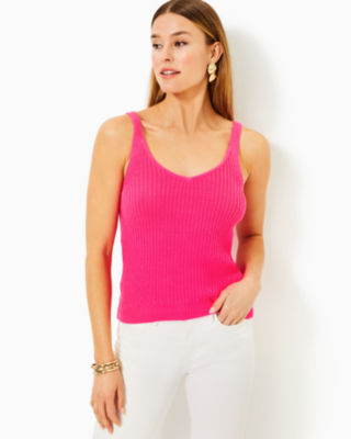 Bristow Sweater Tank, Passion Fruit Pink, large - Lilly Pulitzer