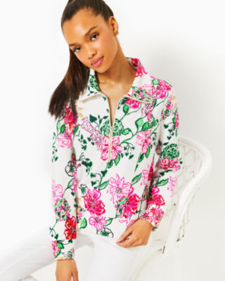 UPF 50+ Eleni Pullover, Coconut Safari Sanctuary, large image 1