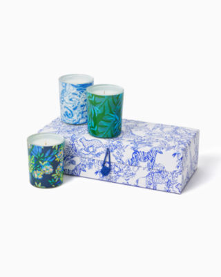 Printed Votive Candle Set, , large  - Lilly Pulitzer