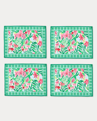 Printed Reversible Placemats, Multi Glowing Gardens Reversible Placemat, large image 3