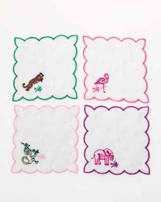 Embroidered Cocktail Napkin Set, , large  - Lilly Pulitzer