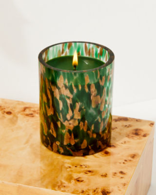 Lilly Pulitzer Speckled Holiday Candle In Villa Green X Gold Metallic