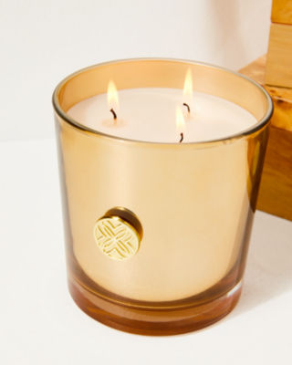 Gold Glass Candle, Gold Metallic, large image 2