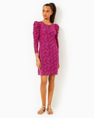 Steffie Dress, Passion Fruit Pink Star Searching, large image 2