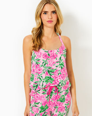 Kadde Pajama Top, Conch Shell Pink Koala La La, large - Lilly Pulitzer