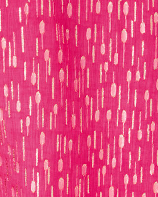 Lilly Pulitzer Cleme Long Sleeve Top In Passion Fruit Pink Mystical Viscose Metallic Clip