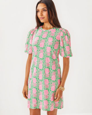 Mercer Dress, Fauna Green Party Like A Pineapple, large - Lilly Pulitzer