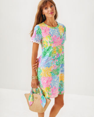 Cody Short Sleeve Dress, Multi Bright Delight Patch, large image 2