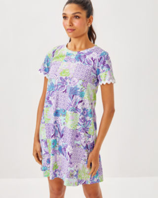 Cody Short Sleeve Dress, Multi Juicy Story Patch, large image 2