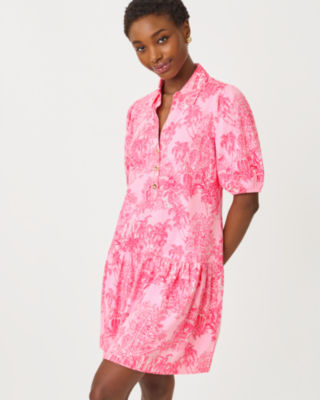 Bingley Dress, Conch Shell Pink Palm Beach Destination, large