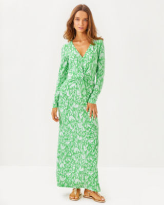 Tilli Maxi Dress, Fauna Green Tulip To Tango, large image 1