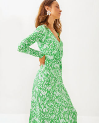 Tilli Maxi Dress, Fauna Green Tulip To Tango, large image 3